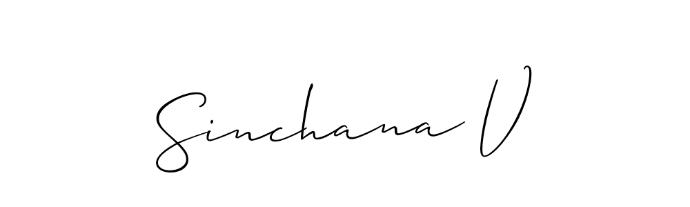 Once you've used our free online signature maker to create your best signature Allison_Script style, it's time to enjoy all of the benefits that Sinchana V name signing documents. Sinchana V signature style 2 images and pictures png