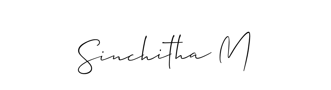 Similarly Allison_Script is the best handwritten signature design. Signature creator online .You can use it as an online autograph creator for name Sinchitha M. Sinchitha M signature style 2 images and pictures png