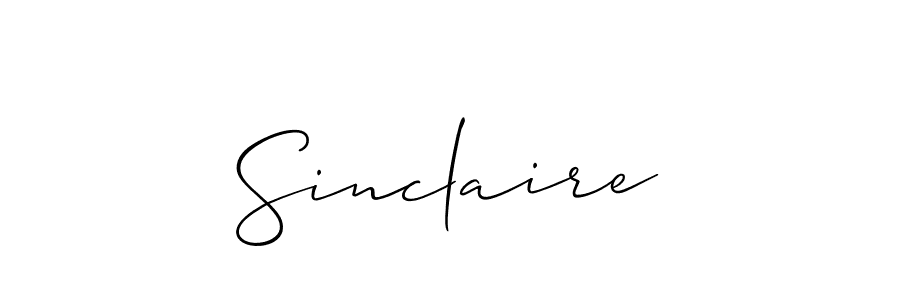 Make a beautiful signature design for name Sinclaire. With this signature (Allison_Script) style, you can create a handwritten signature for free. Sinclaire signature style 2 images and pictures png