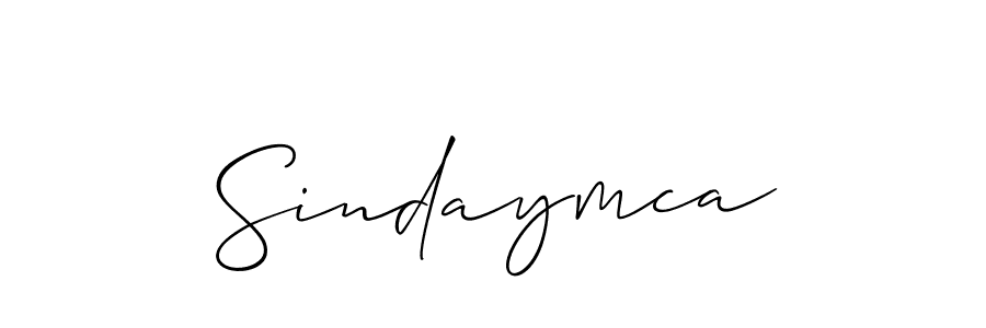 Make a beautiful signature design for name Sindaymca. With this signature (Allison_Script) style, you can create a handwritten signature for free. Sindaymca signature style 2 images and pictures png
