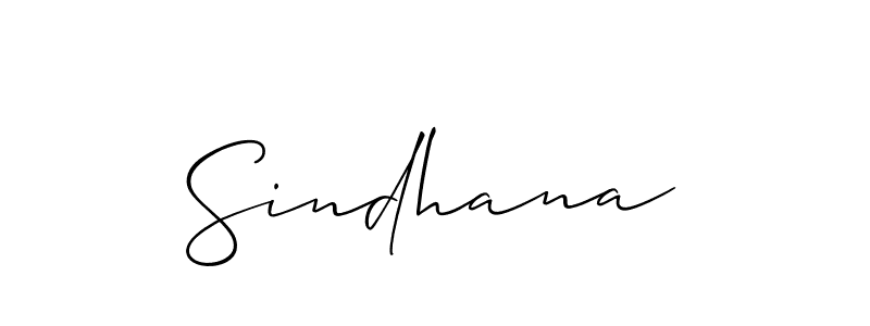 Use a signature maker to create a handwritten signature online. With this signature software, you can design (Allison_Script) your own signature for name Sindhana. Sindhana signature style 2 images and pictures png