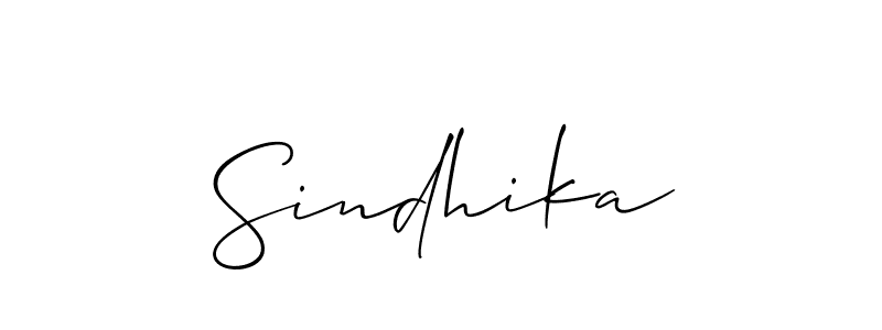 You should practise on your own different ways (Allison_Script) to write your name (Sindhika) in signature. don't let someone else do it for you. Sindhika signature style 2 images and pictures png