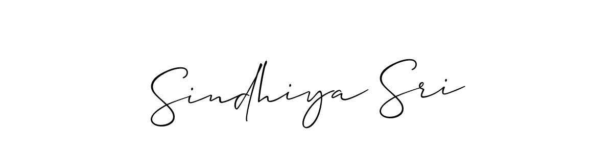 How to make Sindhiya Sri name signature. Use Allison_Script style for creating short signs online. This is the latest handwritten sign. Sindhiya Sri signature style 2 images and pictures png