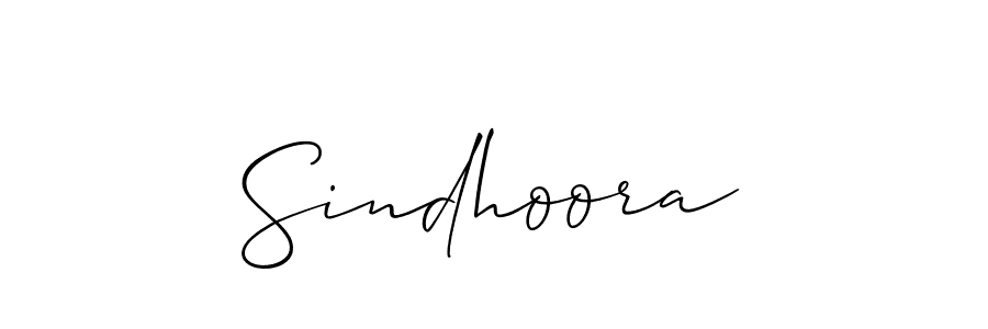 How to make Sindhoora signature? Allison_Script is a professional autograph style. Create handwritten signature for Sindhoora name. Sindhoora signature style 2 images and pictures png