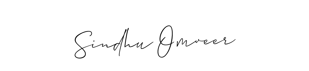 Create a beautiful signature design for name Sindhu Omveer. With this signature (Allison_Script) fonts, you can make a handwritten signature for free. Sindhu Omveer signature style 2 images and pictures png