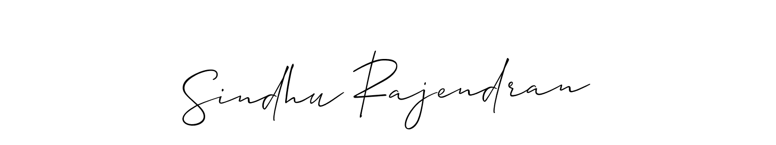 It looks lik you need a new signature style for name Sindhu Rajendran. Design unique handwritten (Allison_Script) signature with our free signature maker in just a few clicks. Sindhu Rajendran signature style 2 images and pictures png