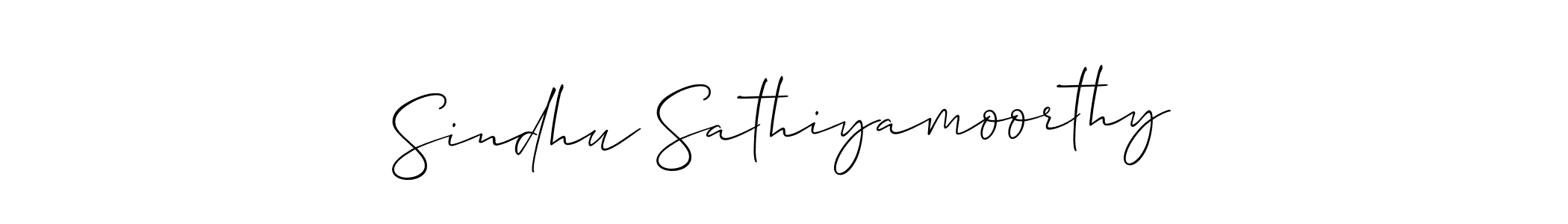 Sindhu Sathiyamoorthy stylish signature style. Best Handwritten Sign (Allison_Script) for my name. Handwritten Signature Collection Ideas for my name Sindhu Sathiyamoorthy. Sindhu Sathiyamoorthy signature style 2 images and pictures png