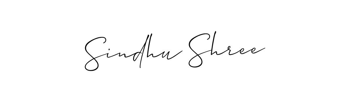 Design your own signature with our free online signature maker. With this signature software, you can create a handwritten (Allison_Script) signature for name Sindhu Shree. Sindhu Shree signature style 2 images and pictures png