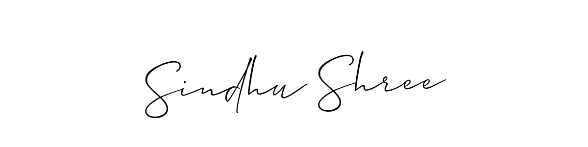 Create a beautiful signature design for name Sindhu Shree. With this signature (Allison_Script) fonts, you can make a handwritten signature for free. Sindhu Shree signature style 2 images and pictures png
