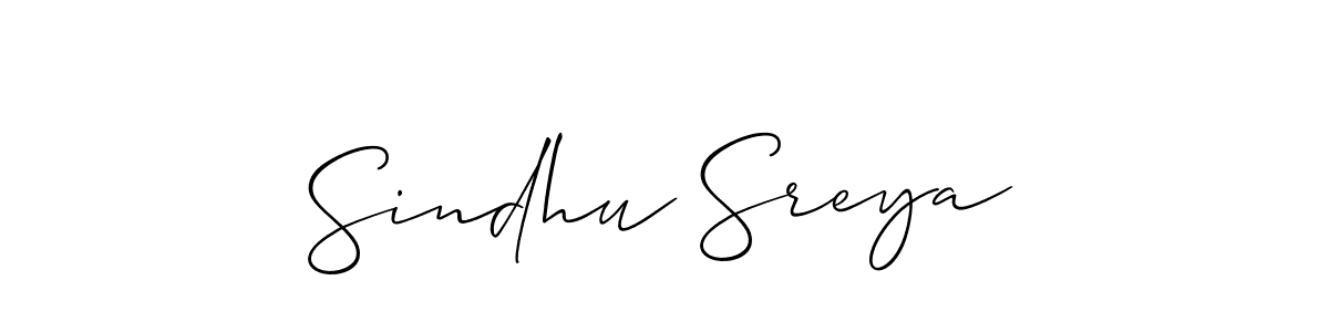 Best and Professional Signature Style for Sindhu Sreya. Allison_Script Best Signature Style Collection. Sindhu Sreya signature style 2 images and pictures png