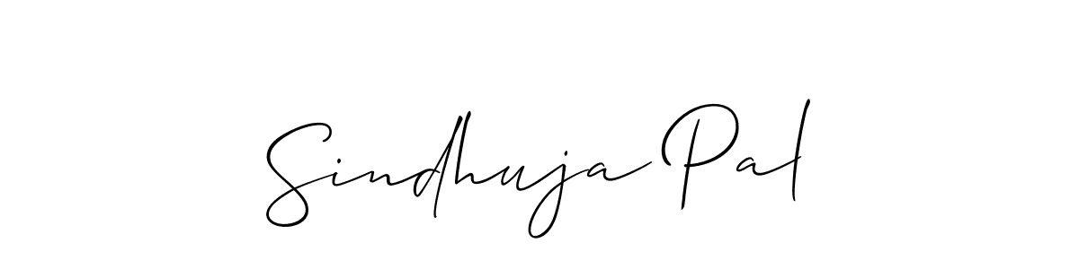 Use a signature maker to create a handwritten signature online. With this signature software, you can design (Allison_Script) your own signature for name Sindhuja Pal. Sindhuja Pal signature style 2 images and pictures png