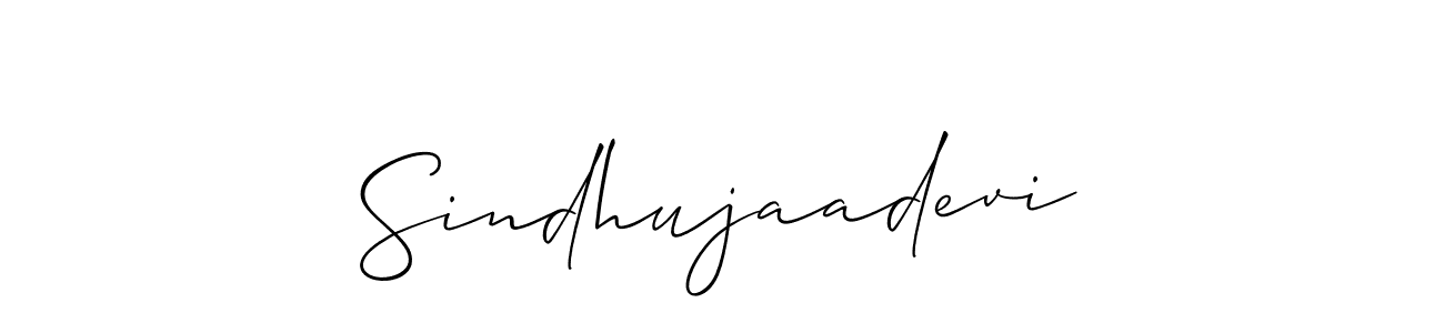 Create a beautiful signature design for name Sindhujaadevi. With this signature (Allison_Script) fonts, you can make a handwritten signature for free. Sindhujaadevi signature style 2 images and pictures png