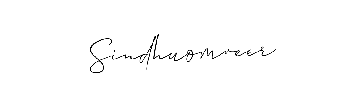 Sindhuomveer stylish signature style. Best Handwritten Sign (Allison_Script) for my name. Handwritten Signature Collection Ideas for my name Sindhuomveer. Sindhuomveer signature style 2 images and pictures png