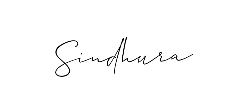 Design your own signature with our free online signature maker. With this signature software, you can create a handwritten (Allison_Script) signature for name Sindhura. Sindhura signature style 2 images and pictures png