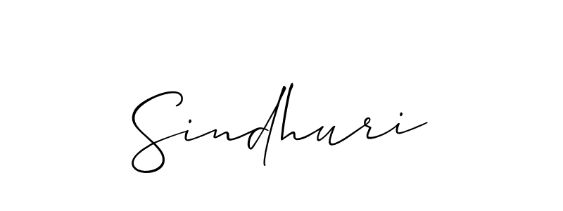 Design your own signature with our free online signature maker. With this signature software, you can create a handwritten (Allison_Script) signature for name Sindhuri. Sindhuri signature style 2 images and pictures png