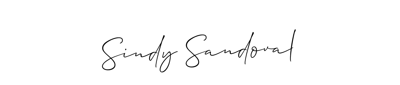 Design your own signature with our free online signature maker. With this signature software, you can create a handwritten (Allison_Script) signature for name Sindy Sandoval. Sindy Sandoval signature style 2 images and pictures png