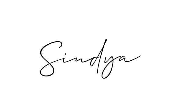 Create a beautiful signature design for name Sindya. With this signature (Allison_Script) fonts, you can make a handwritten signature for free. Sindya signature style 2 images and pictures png