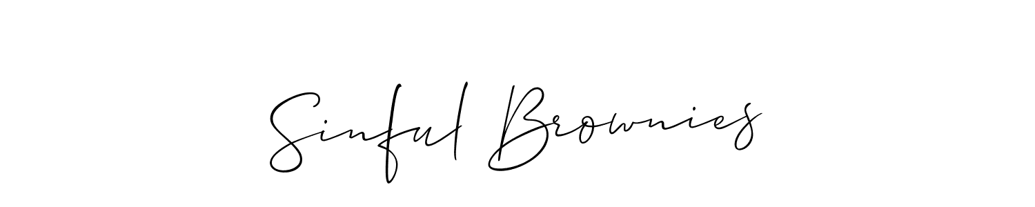 Sinful Brownies stylish signature style. Best Handwritten Sign (Allison_Script) for my name. Handwritten Signature Collection Ideas for my name Sinful Brownies. Sinful Brownies signature style 2 images and pictures png