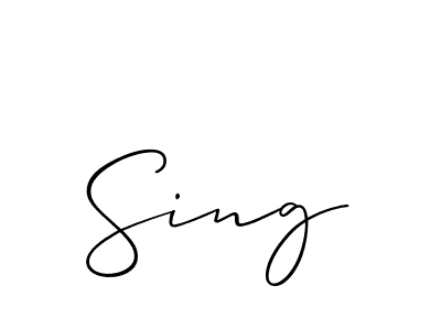 The best way (Allison_Script) to make a short signature is to pick only two or three words in your name. The name Sing include a total of six letters. For converting this name. Sing signature style 2 images and pictures png