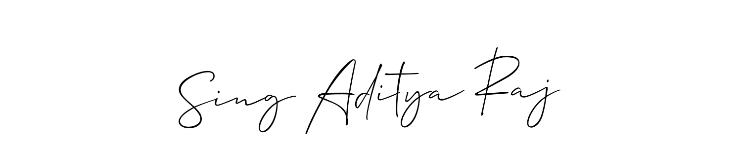 You can use this online signature creator to create a handwritten signature for the name Sing Aditya Raj. This is the best online autograph maker. Sing Aditya Raj signature style 2 images and pictures png