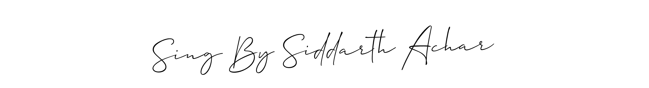 if you are searching for the best signature style for your name Sing By Siddarth Achar. so please give up your signature search. here we have designed multiple signature styles  using Allison_Script. Sing By Siddarth Achar signature style 2 images and pictures png