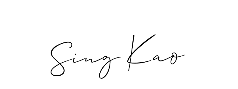 Here are the top 10 professional signature styles for the name Sing Kao. These are the best autograph styles you can use for your name. Sing Kao signature style 2 images and pictures png