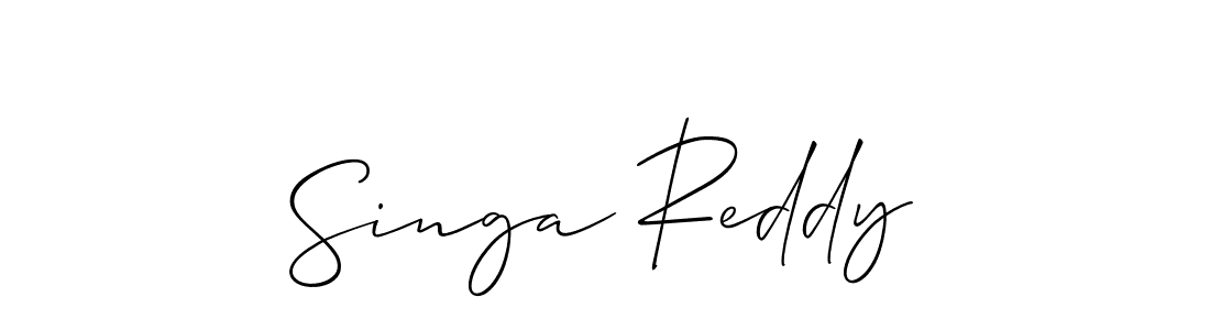 Create a beautiful signature design for name Singa Reddy. With this signature (Allison_Script) fonts, you can make a handwritten signature for free. Singa Reddy signature style 2 images and pictures png