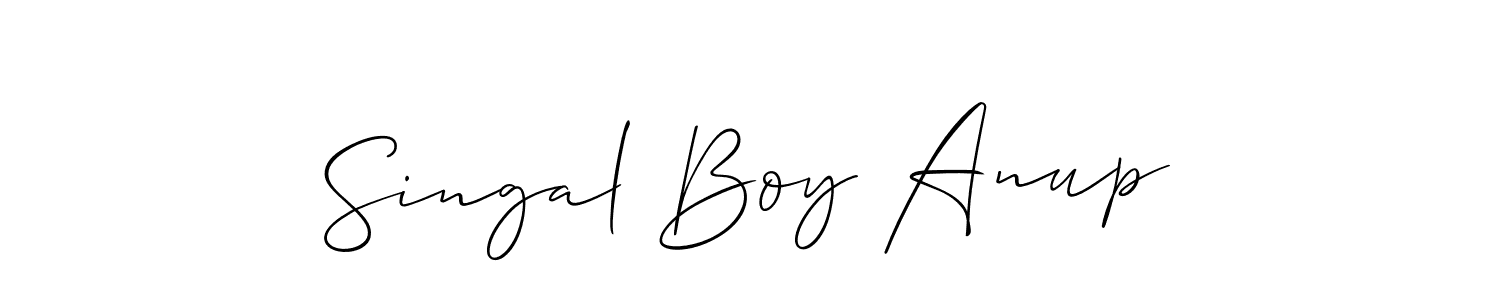 Also we have Singal Boy Anup name is the best signature style. Create professional handwritten signature collection using Allison_Script autograph style. Singal Boy Anup signature style 2 images and pictures png