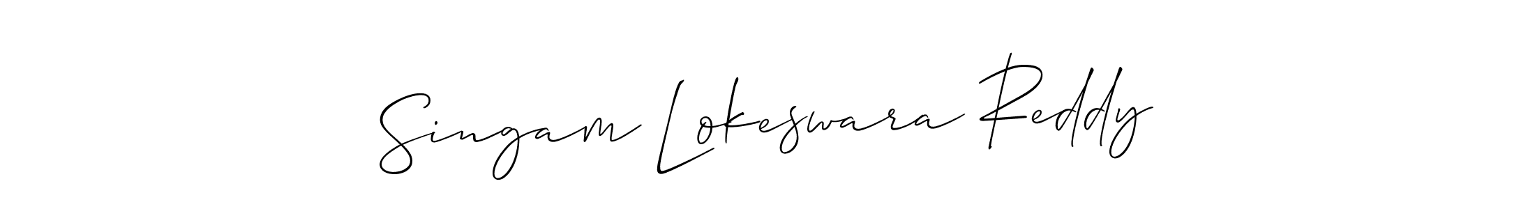 How to make Singam Lokeswara Reddy signature? Allison_Script is a professional autograph style. Create handwritten signature for Singam Lokeswara Reddy name. Singam Lokeswara Reddy signature style 2 images and pictures png
