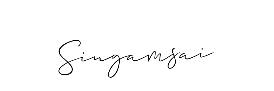 It looks lik you need a new signature style for name Singamsai. Design unique handwritten (Allison_Script) signature with our free signature maker in just a few clicks. Singamsai signature style 2 images and pictures png