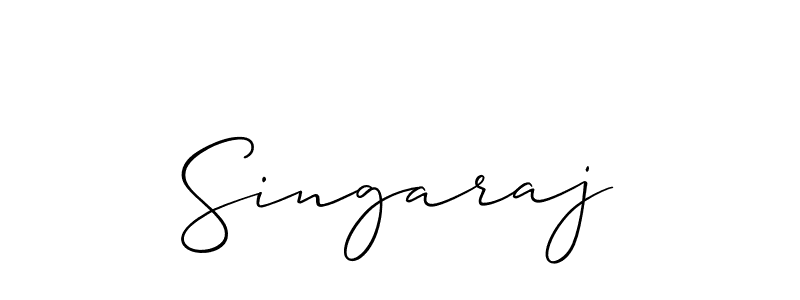 How to make Singaraj name signature. Use Allison_Script style for creating short signs online. This is the latest handwritten sign. Singaraj signature style 2 images and pictures png