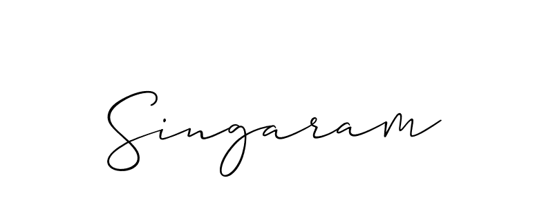 Best and Professional Signature Style for Singaram. Allison_Script Best Signature Style Collection. Singaram signature style 2 images and pictures png