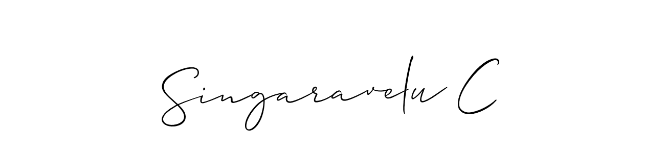 Use a signature maker to create a handwritten signature online. With this signature software, you can design (Allison_Script) your own signature for name Singaravelu C. Singaravelu C signature style 2 images and pictures png