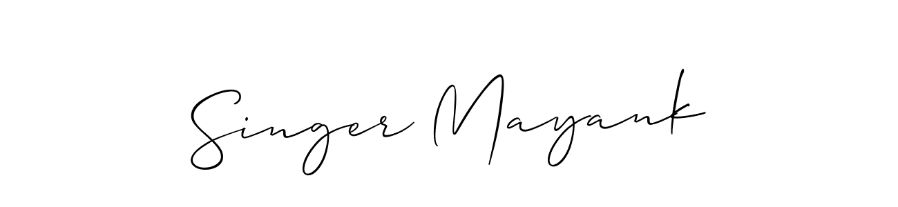 How to make Singer Mayank name signature. Use Allison_Script style for creating short signs online. This is the latest handwritten sign. Singer Mayank signature style 2 images and pictures png