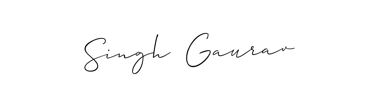 Similarly Allison_Script is the best handwritten signature design. Signature creator online .You can use it as an online autograph creator for name Singh  Gaurav. Singh  Gaurav signature style 2 images and pictures png