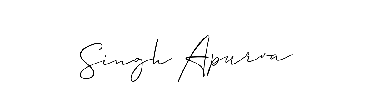 This is the best signature style for the Singh Apurva name. Also you like these signature font (Allison_Script). Mix name signature. Singh Apurva signature style 2 images and pictures png