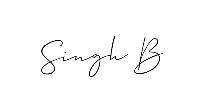 if you are searching for the best signature style for your name Singh B. so please give up your signature search. here we have designed multiple signature styles  using Allison_Script. Singh B signature style 2 images and pictures png