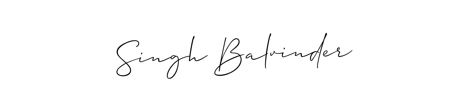 Make a beautiful signature design for name Singh Balvinder. With this signature (Allison_Script) style, you can create a handwritten signature for free. Singh Balvinder signature style 2 images and pictures png