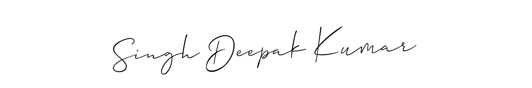 Also we have Singh Deepak Kumar name is the best signature style. Create professional handwritten signature collection using Allison_Script autograph style. Singh Deepak Kumar signature style 2 images and pictures png