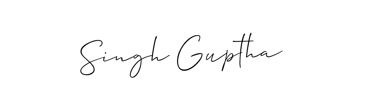 Singh Guptha stylish signature style. Best Handwritten Sign (Allison_Script) for my name. Handwritten Signature Collection Ideas for my name Singh Guptha. Singh Guptha signature style 2 images and pictures png