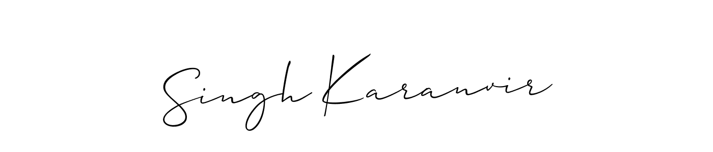 Create a beautiful signature design for name Singh Karanvir. With this signature (Allison_Script) fonts, you can make a handwritten signature for free. Singh Karanvir signature style 2 images and pictures png