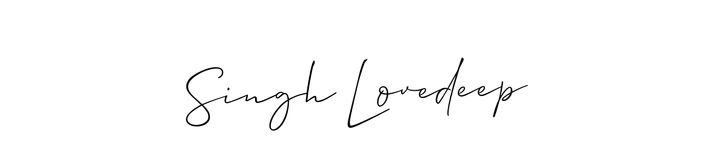 Also You can easily find your signature by using the search form. We will create Singh Lovedeep name handwritten signature images for you free of cost using Allison_Script sign style. Singh Lovedeep signature style 2 images and pictures png