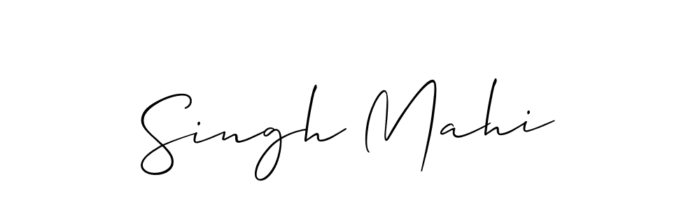 Also You can easily find your signature by using the search form. We will create Singh Mahi name handwritten signature images for you free of cost using Allison_Script sign style. Singh Mahi signature style 2 images and pictures png