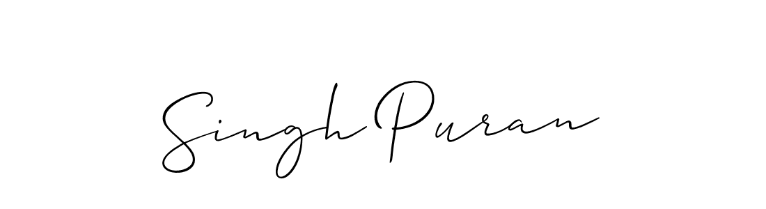 The best way (Allison_Script) to make a short signature is to pick only two or three words in your name. The name Singh Puran include a total of six letters. For converting this name. Singh Puran signature style 2 images and pictures png