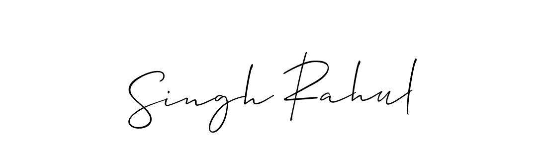 This is the best signature style for the Singh Rahul name. Also you like these signature font (Allison_Script). Mix name signature. Singh Rahul signature style 2 images and pictures png