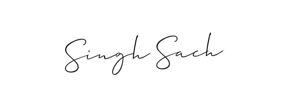 Allison_Script is a professional signature style that is perfect for those who want to add a touch of class to their signature. It is also a great choice for those who want to make their signature more unique. Get Singh Sach name to fancy signature for free. Singh Sach signature style 2 images and pictures png