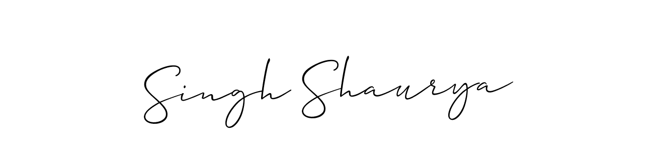 Create a beautiful signature design for name Singh Shaurya. With this signature (Allison_Script) fonts, you can make a handwritten signature for free. Singh Shaurya signature style 2 images and pictures png