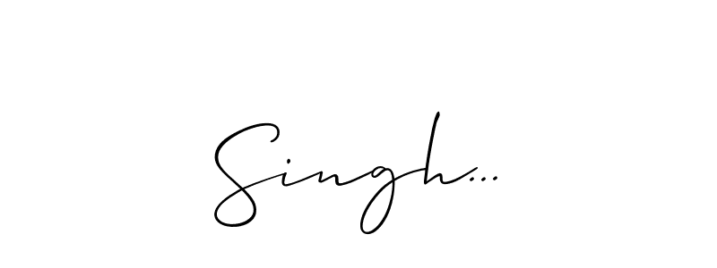 How to make Singh... name signature. Use Allison_Script style for creating short signs online. This is the latest handwritten sign. Singh... signature style 2 images and pictures png