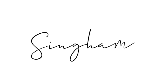 Also You can easily find your signature by using the search form. We will create Singham name handwritten signature images for you free of cost using Allison_Script sign style. Singham signature style 2 images and pictures png