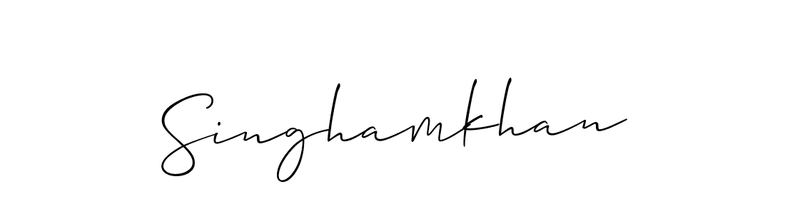 Best and Professional Signature Style for Singhamkhan. Allison_Script Best Signature Style Collection. Singhamkhan signature style 2 images and pictures png